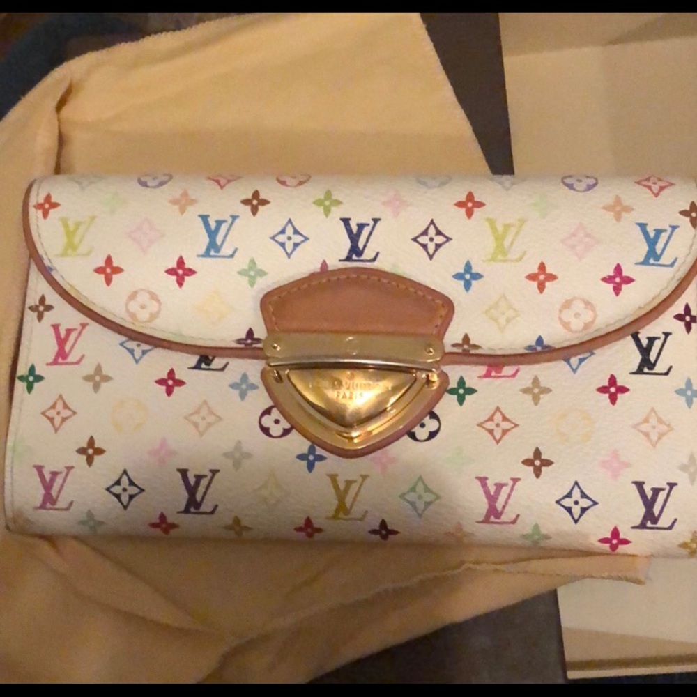 Auth. Louis Vuitton Multicolor Eugenie Wallet